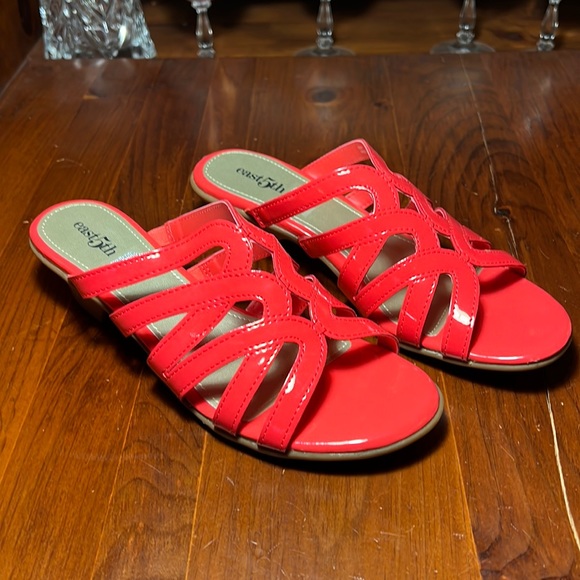 east5th Hot Orange/Pinkish Sliders - Picture 1 of 12